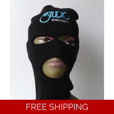 Le Studio Ski Mask Black W&B Logo Em M/H